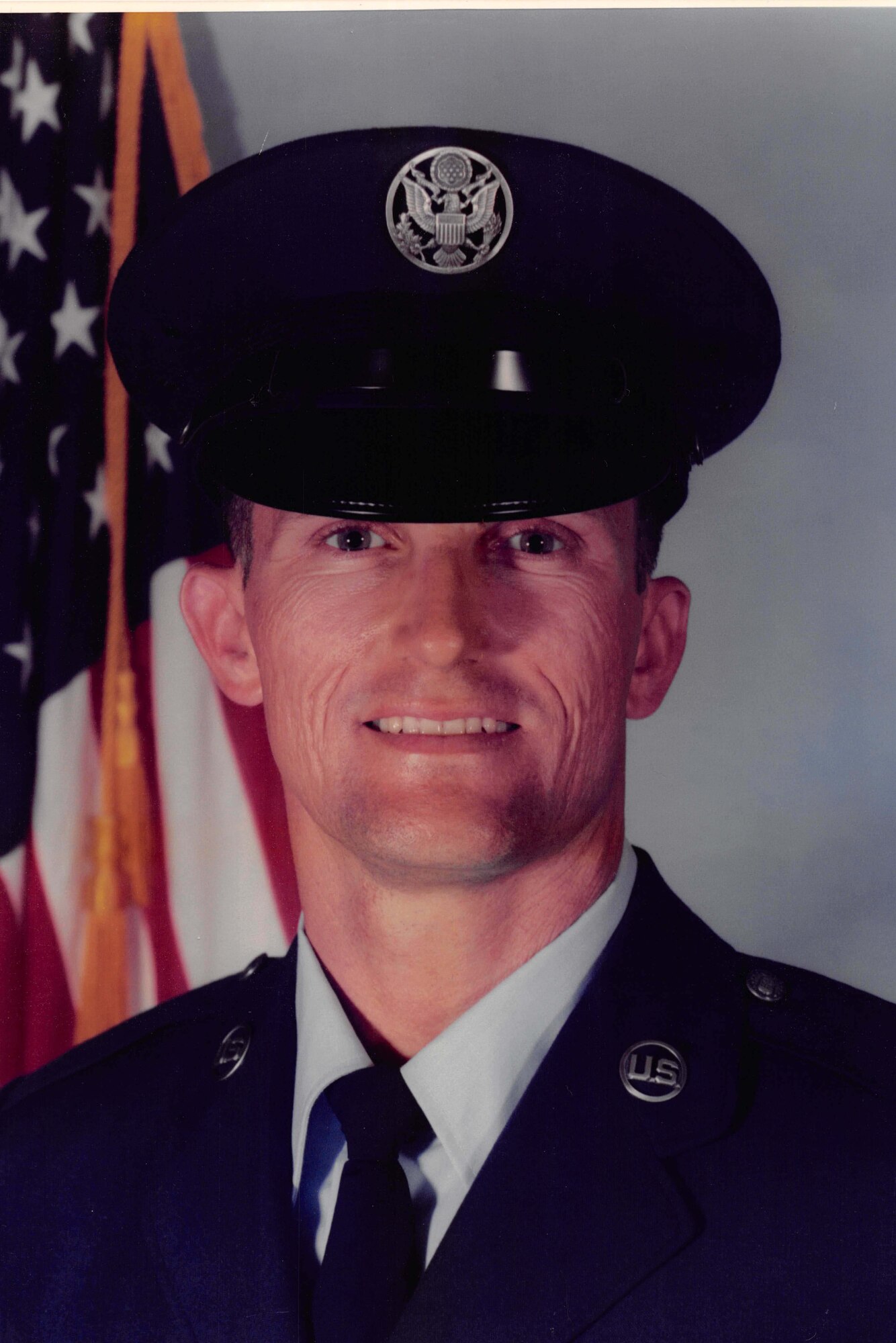 U.S. Air Force trainee Dwayne Slack in his official photo from basic military training at Lackland Air Force Base, Texas in 1989.  He is retiring as  a lieutenant colonel after more than 30 years as a Reserve Citizen Airman  (Courtesy photo)