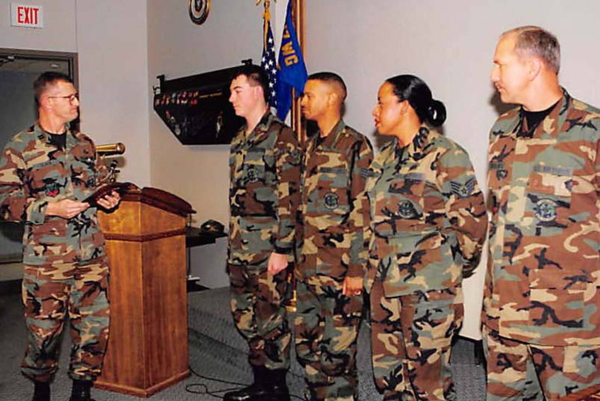 U.S. Air Force Capt. Dwayne Slack  is pictured in this undated photo during his time in the 917th Wing at Barkdsdale Air Force Base, Louisiana.  Now a lieutenant colonel, Slack has called Barksdale AFB home his entire 30-year career, serving first in the 917th Wing and then in the 307th Bomb Wing. Originally enlisted, he earned his commission only a few years after joining the Air Force Reserve.(courtesy photo)