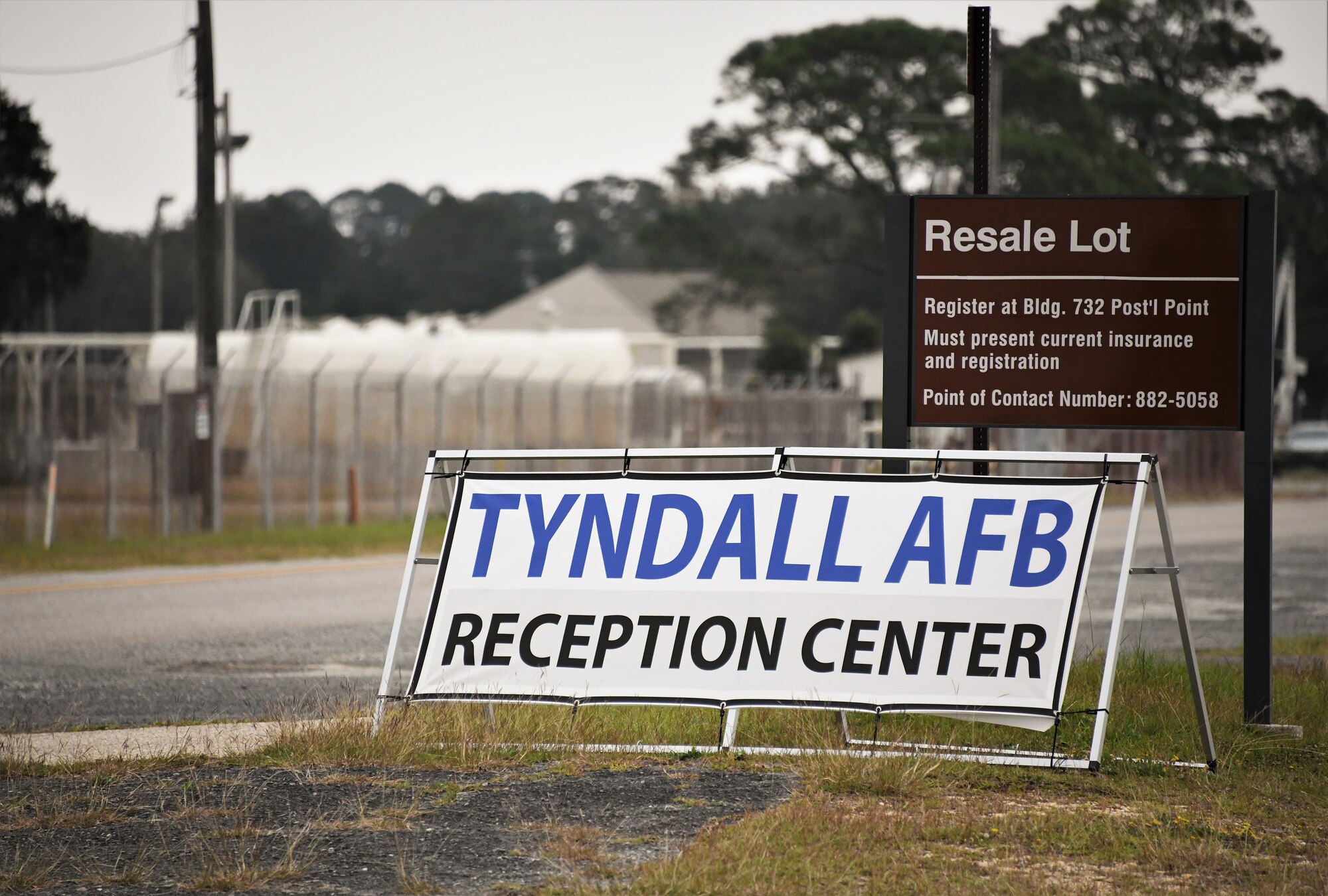 Tyndall AFB Reception Center Sign