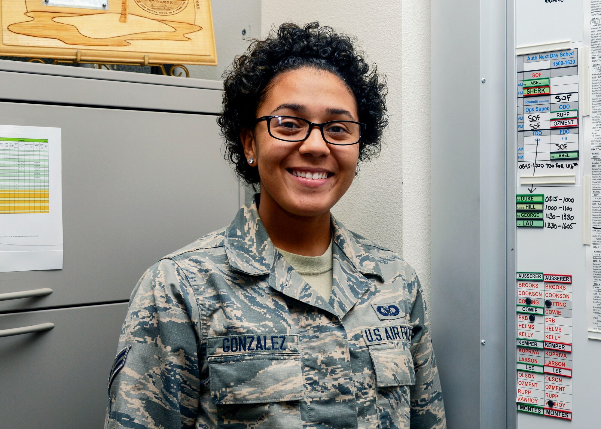Airman 1st Class Parris Gonzalez is the 412th Test Wing Warrior of the Week. (U.S. Air Force photo by Giancarlo Casem)