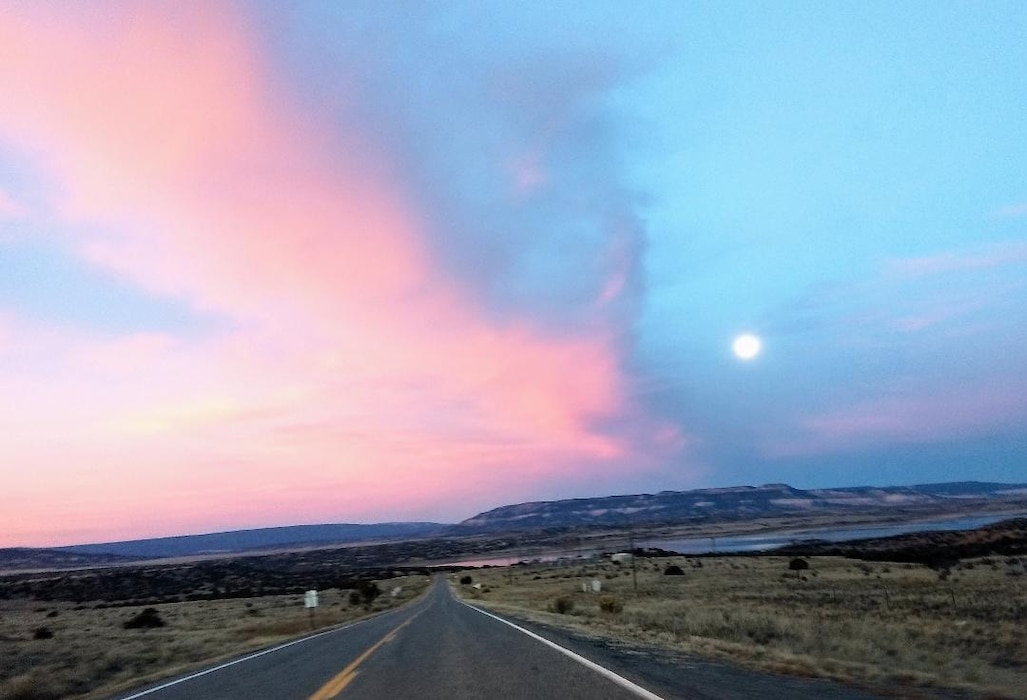 ABIQUIU LAKE, N.M. – The colorful clouds in the sky as seen on Highway 96 going to the lake, June 1, 2018. Photo by Clarence Maestas. This was a 2018 photo drive entry.
