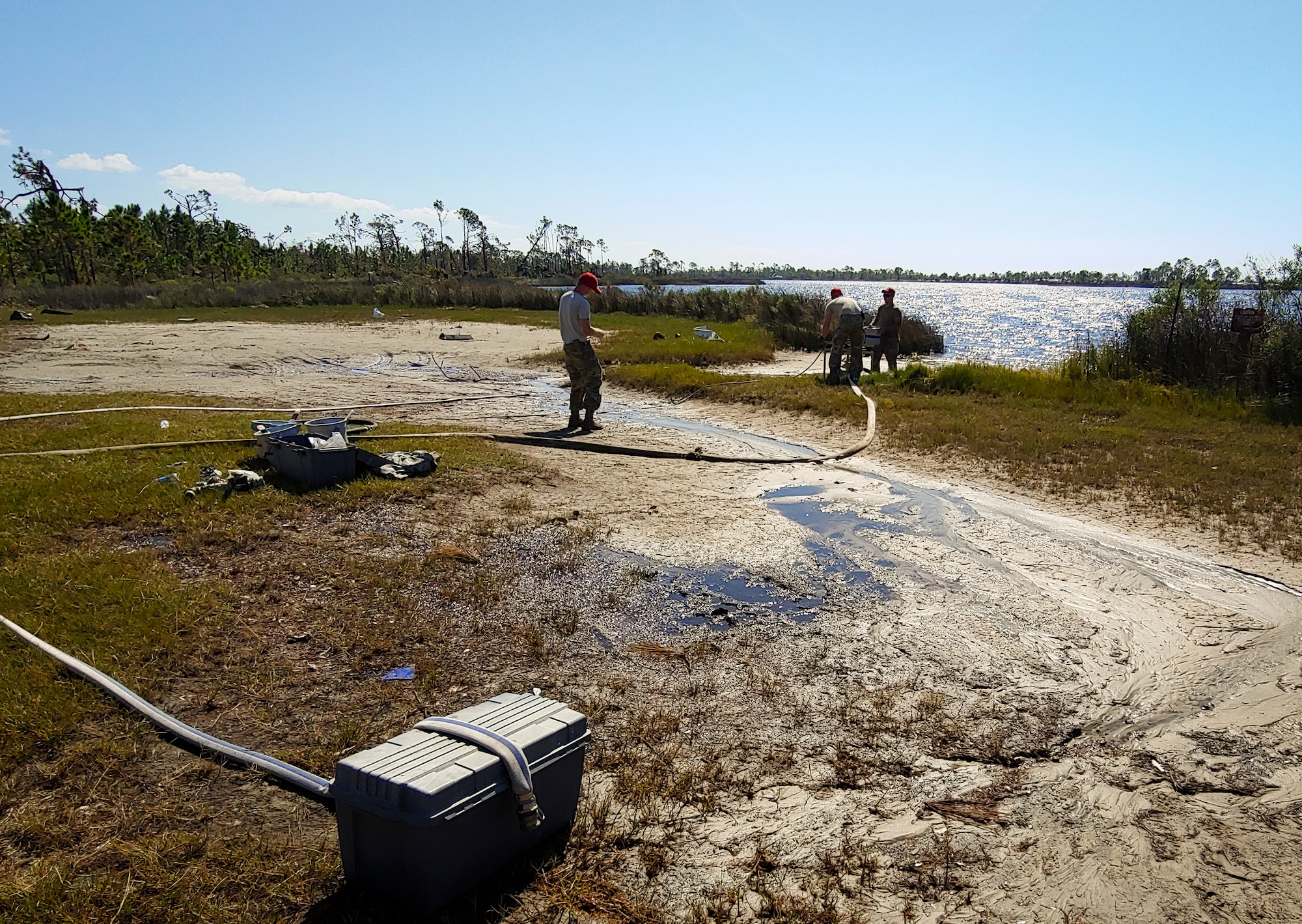 A team from the 96th Medical Group provides aid to Tyndall AFB after Hurricane Michael.