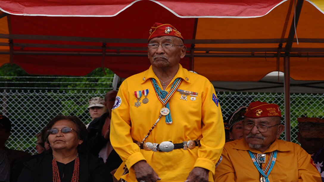 CODE TALKERS BUILDING DEDICATION CEREMONY, 17 MAY 2007 - Marine Corps Network Operations and Security Command (MCNOSC) dedicates a new building, Code Talkers Hall, in honor of the Navajo Marines Code Talkers from WW II. (Official USMC photograph by Kathy Reesey)