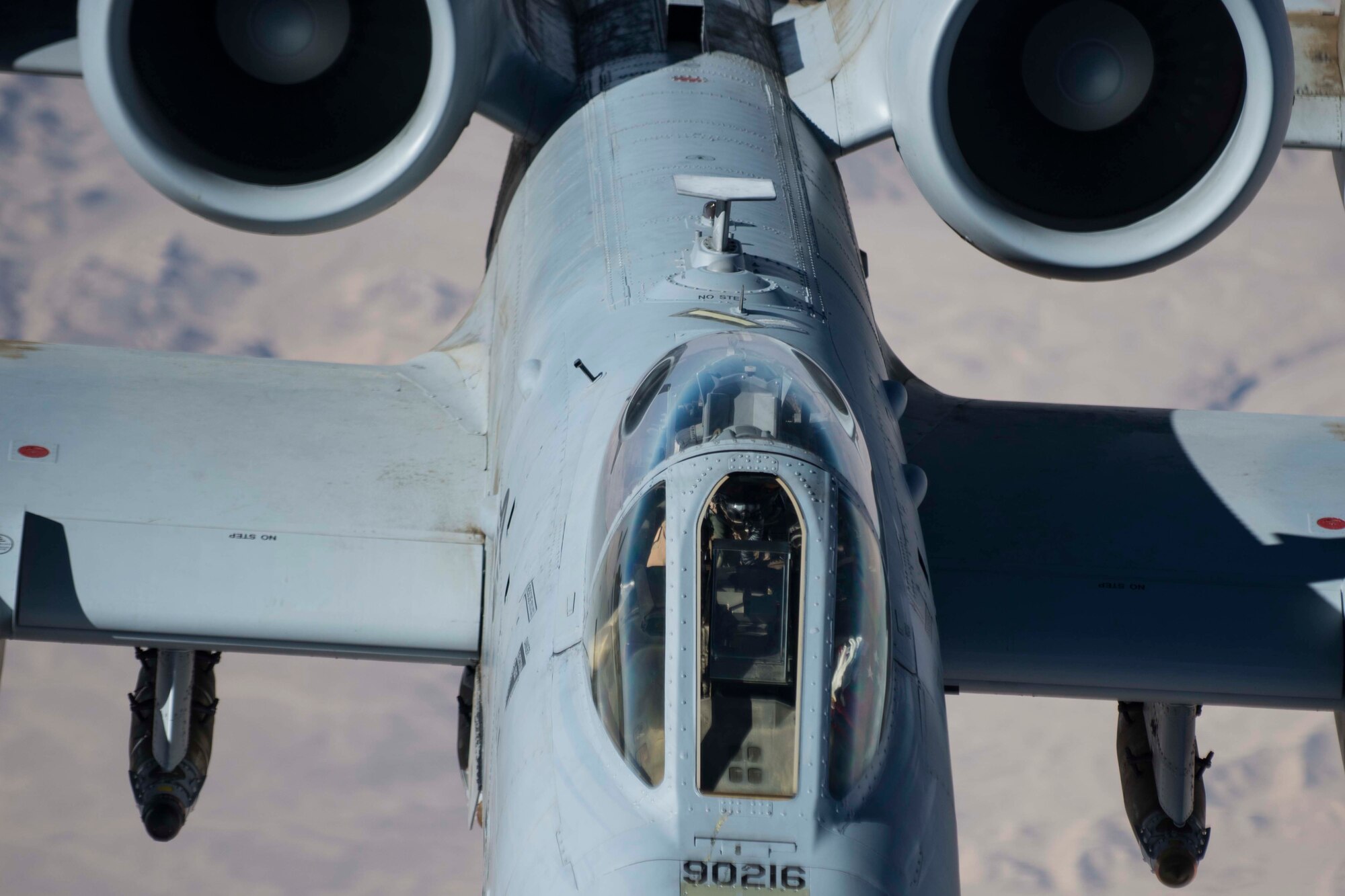 An A-10 Thunderbolt II, assigned to the 75th Expeditionary Fighter Squadron, flies a mission over Kandahar Province, Afghanistan, Nov. 18, 2018.