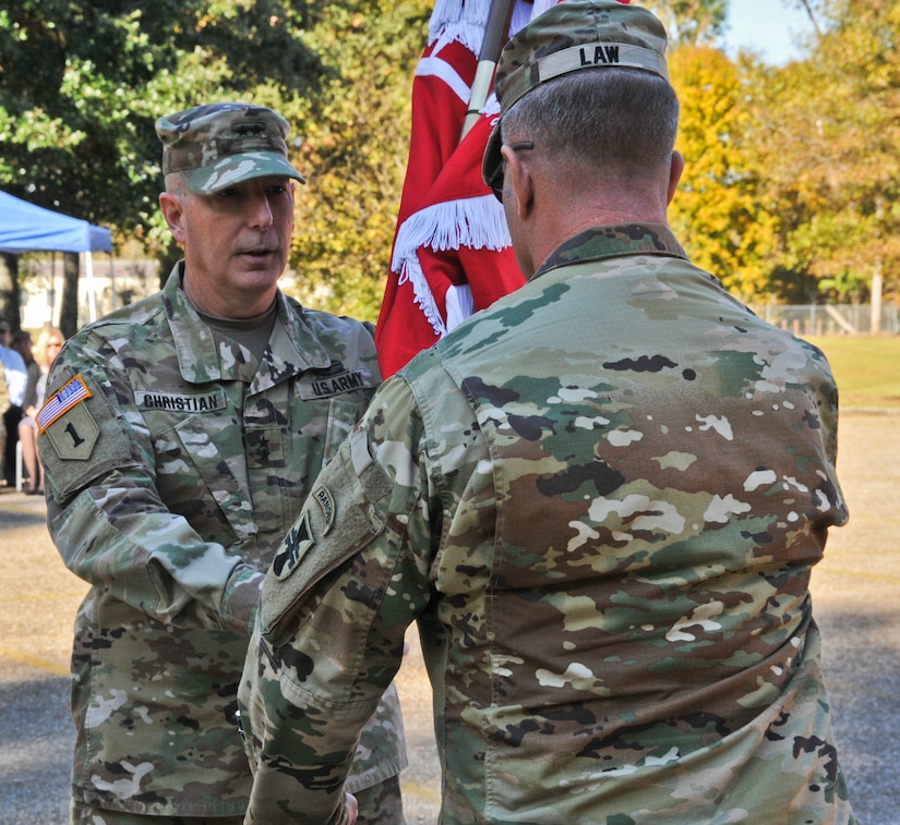 Maj. Gen. Christian says farewell in relinquishment of command ceremony