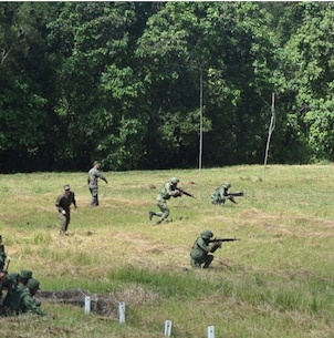 Island Warriors work alongside their Royal Brunei Land Force