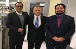 Dr. Sylvain Cardin (center), chief science director, and Dr. Luis Martinez (right), principal investigator, NAMRU-SA, have been discussing future collaborations involving the gut microbiome and the immune system’s response to wound trauma with Dr. Alireza Abbaspourrad (left), a nanoparticle technology researcher in his lab at Cornell University’s College of Agriculture and Life Sciences, Department of Food Science in Ithaca, New York.