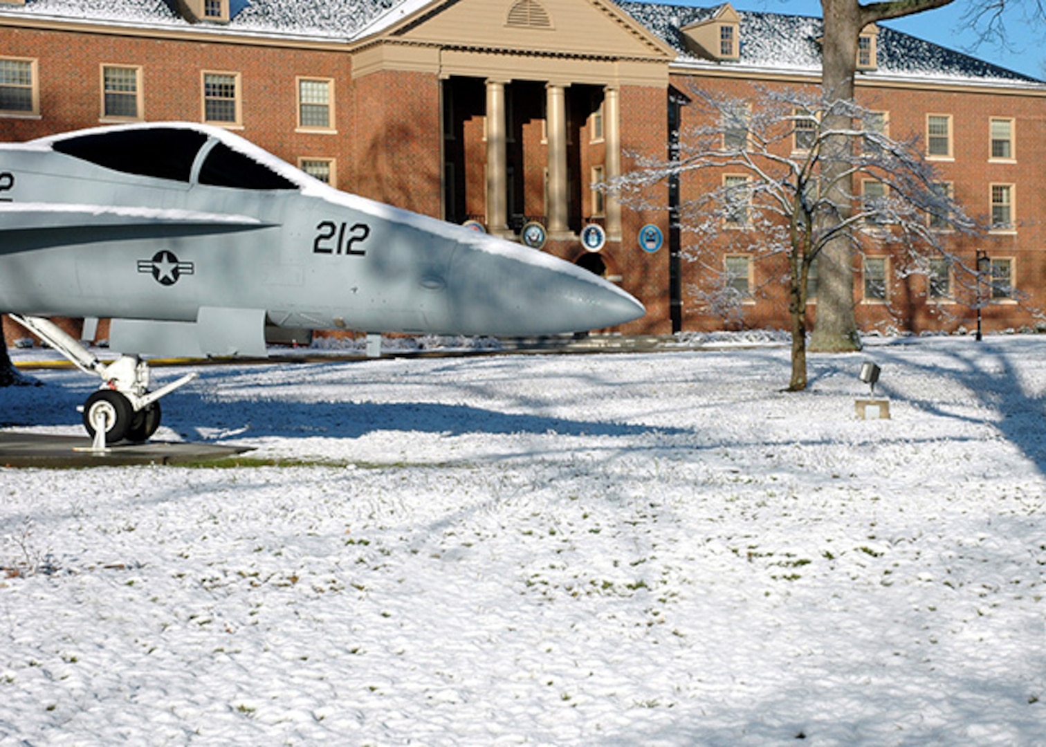 Bldg 34 with snow on ground