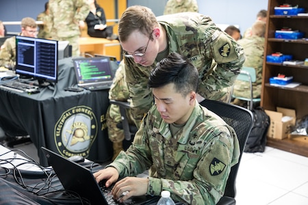 The first ever cyber competition between Army and Air Force cadets took place Nov 2, 2018. The Capture the Flag competition lasted approximately six hours where both teams were scored on their defensive, offensive, and overall cyber performance.