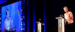 Secretary of the Air Force Heather Wilson delivers her the "Air Force We Need" address during the 2018 Air Force Association Air, Space and Cyber Conference in National Harbor, Maryland., Sept. 17, 2018.