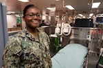 Hospitalman Michelle Tayas-Rivas, a Colombian-American aboard the hospital ship USNS Comfort in Colombia.