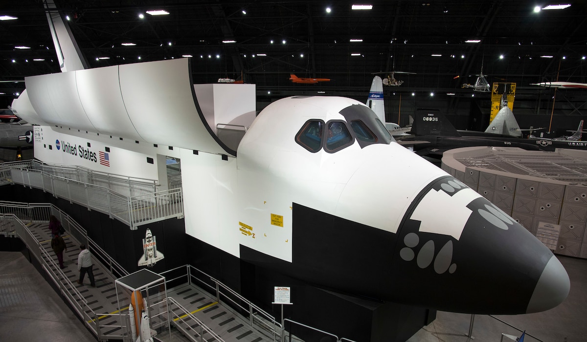 DAYTON, Ohio (11/2018) -- View of the Space Shuttle Exhibit at the National Museum of the United States Air Force. The fourth building includes more than 70 aircraft in four galleries -- Presidential, Research & Development, Space and Global Reach. (U.S. Air Force photo by Ken LaRock)