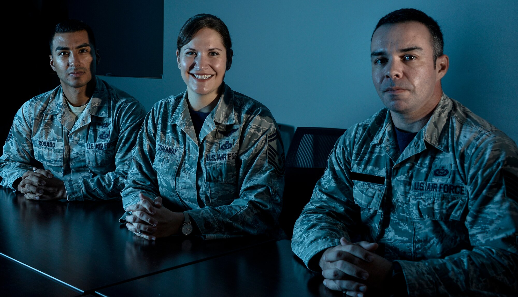 Reserve Airmen from the 16th Intelligence Squadron pose for portrait November 9, 2018 at Fort George G. Meade, Maryland. The 16th Intelligence Squadron, nicknamed the "Honey Badgers," became the fastest squadron in the 655th Intelligence, Surveillance, and Reconnaissance Group to reach Full Operating Capability in just under 10 months after achieving Initial Operating Capability on Oct. 1, 2014. (U.S. Air Force photo by Staff Sgt. Alexandre Montes)