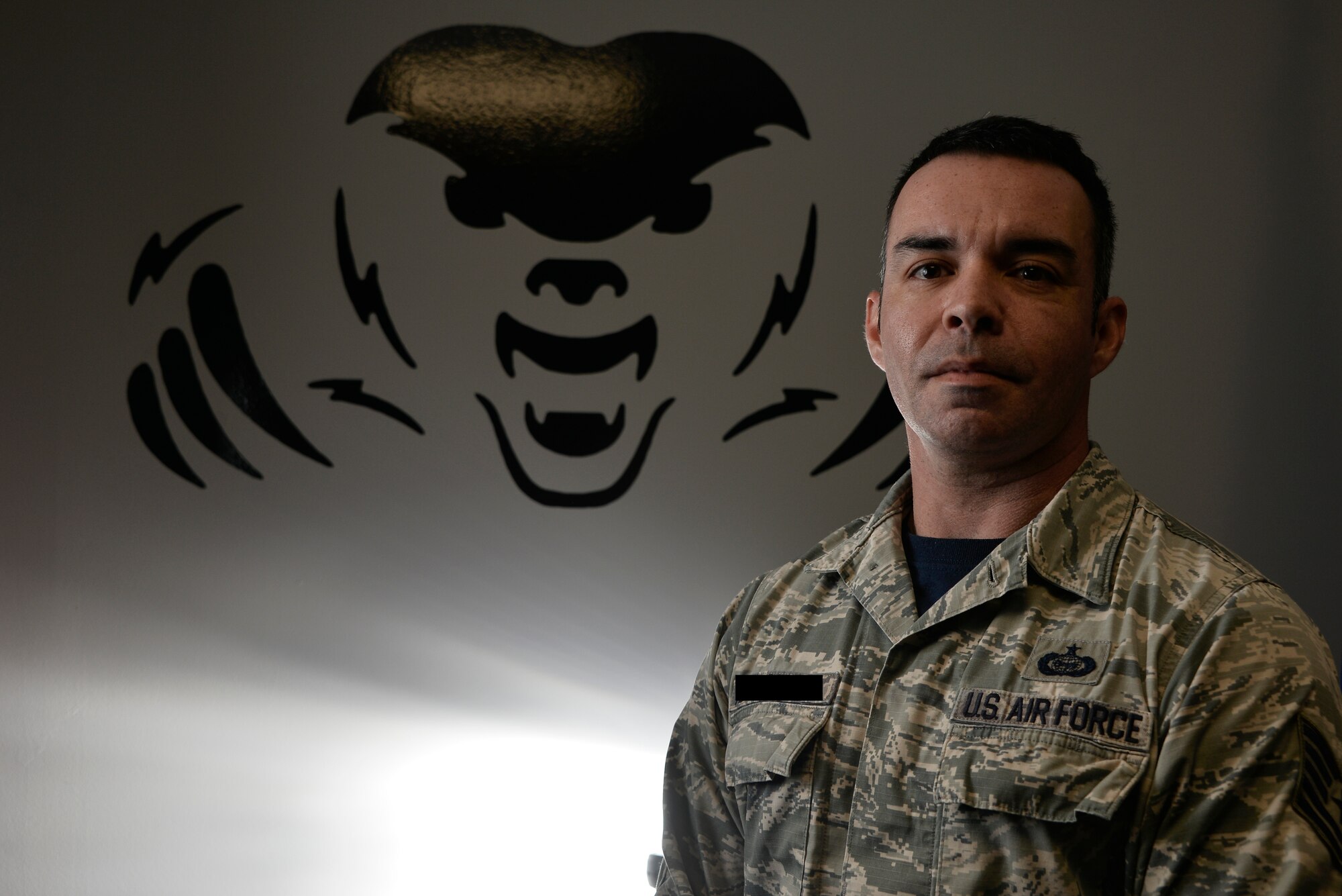 Tech. Sgt. Johnathan, 16th Intelligence Squadron deputy fight chief, poses for a portrait November 9, 2018 at Fort George G. Meade, Maryland. As a Signals Intelligence Reserve Airman, Jonathan is able to acquire, process, identify, analyze and report on electromagnetic emissions while working with Active Duty airmen of the 94th IS. Last names have been removed for security reasons. (U.S. Air Force photo by Staff Sgt. Alexandre Montes)