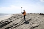 A technician conducts a survey in 2018 as part of the Manasquan Inlet to Barnegat Inlet Coastal Storm Risk Management project, a joint effort between the U.S. Army Corps of Engineers and the New Jersey Department of Environmental Protection. 