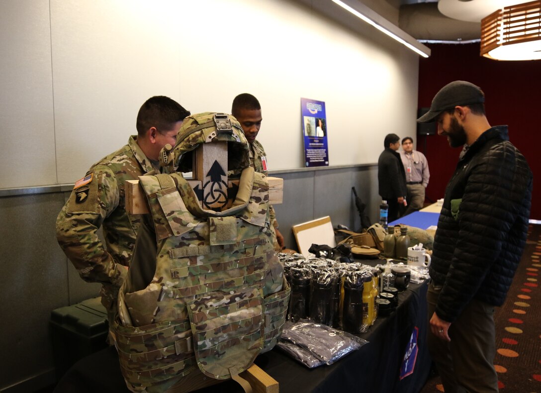 U.S. Army Reserve Soldiers of the 364th Sustainment Command (Expeditionary) shared their military experience with members of the Amazon civilian workforce at a veterans appreciation event hosted by the Amazon Warriors Affinity Group in Seattle, Washington.