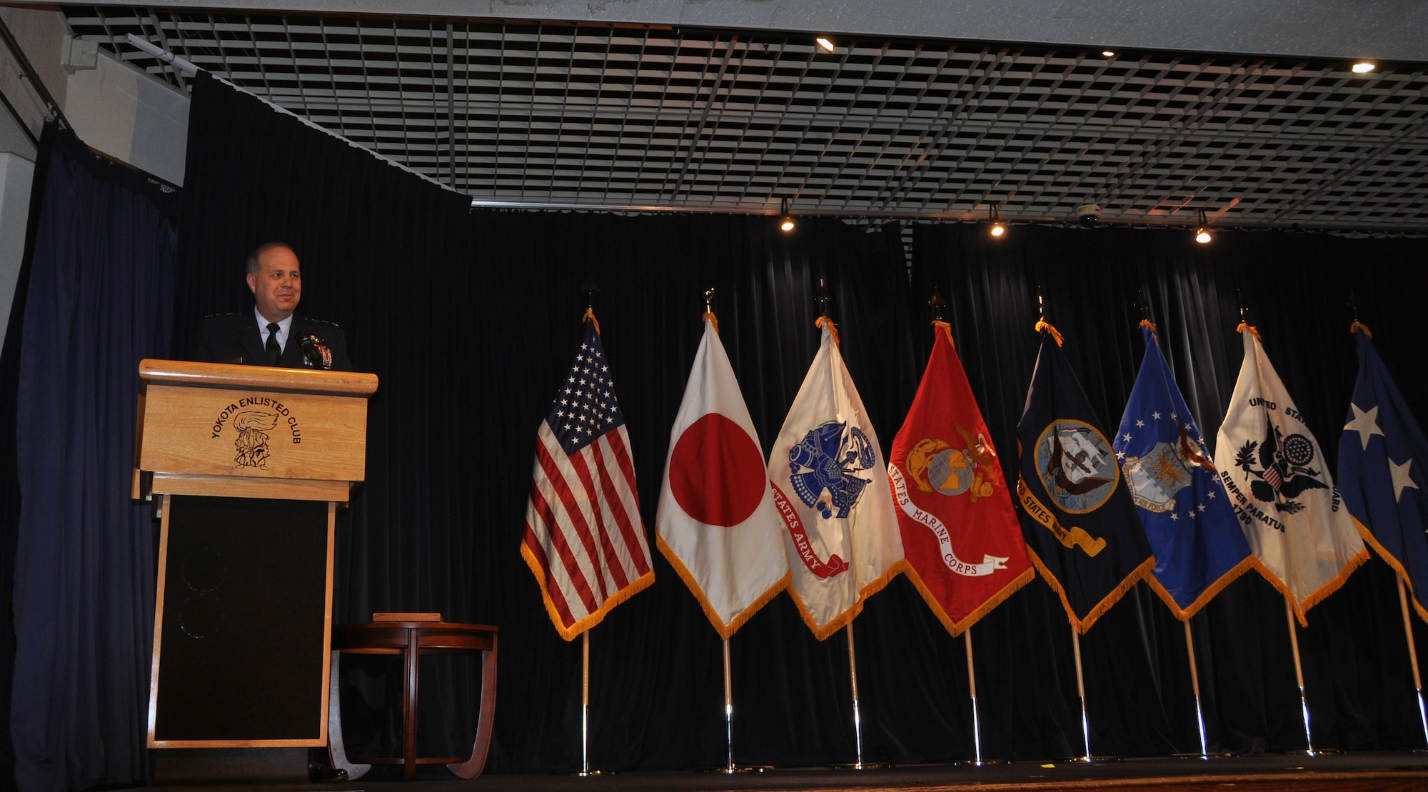 Chief Master Sgt. Terrence Greene, who served dual-hatted as the USFJ Senior Enlisted Leader and 5th Air Force Command Chief, relinquished his responsibilities to Chief Master Sgt. Richard Winegardner Jr., who will serve as the USFJ SEL, and Chief Master Sgt. Brian Kruzelnick, who will serve as the 5th AF Command Chief.