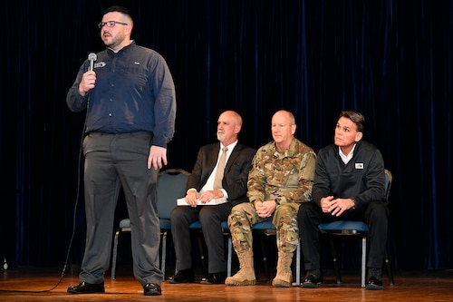 Tom Jones, Army veteran, president of Michigan Operation Freedom Outdoors, and a successfully rehabilitated patient of Eisenhower's, "After the Impact," program in Manchester, Michigan, provided his testimony during the ceremony. "They've given me my mission back," Jones said. "This is a group that cares and they'll see it through to the end."