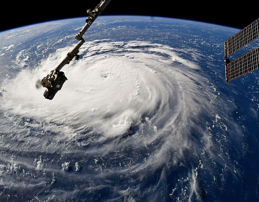 Cameras outside the International Space Station captured a stark and sobering view of Hurricane Florence the morning of Sept. 12, 2018, as it churned across the Atlantic toward the Carolina coastline with winds of 130 miles an hour.