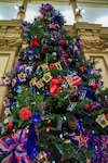 This holiday tree at the Colorado State Capitol Dec. 7, 2016, recognizes the more than 100 military members from Colorado who gave their lives in the defense of our nation since Sept. 11, 2001. Gold Star Family members hang an ornament in memory of their service member on the tree each year at the annual tree lighting ceremony. The State of Colorado’s Holiday tree traditions follow very closely with ceremonies celebrated nationally.  (U.S. Army National Guard Photo by Sgt. Ray Casares)