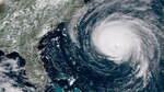 Hurricane Florence brought tropical storm conditions to North Carolina and South Carolina on Sept. 14, 2018.  This satellite image was captured by a National Oceanic and Atmospheric Association satellite on Sept. 12, 2018.