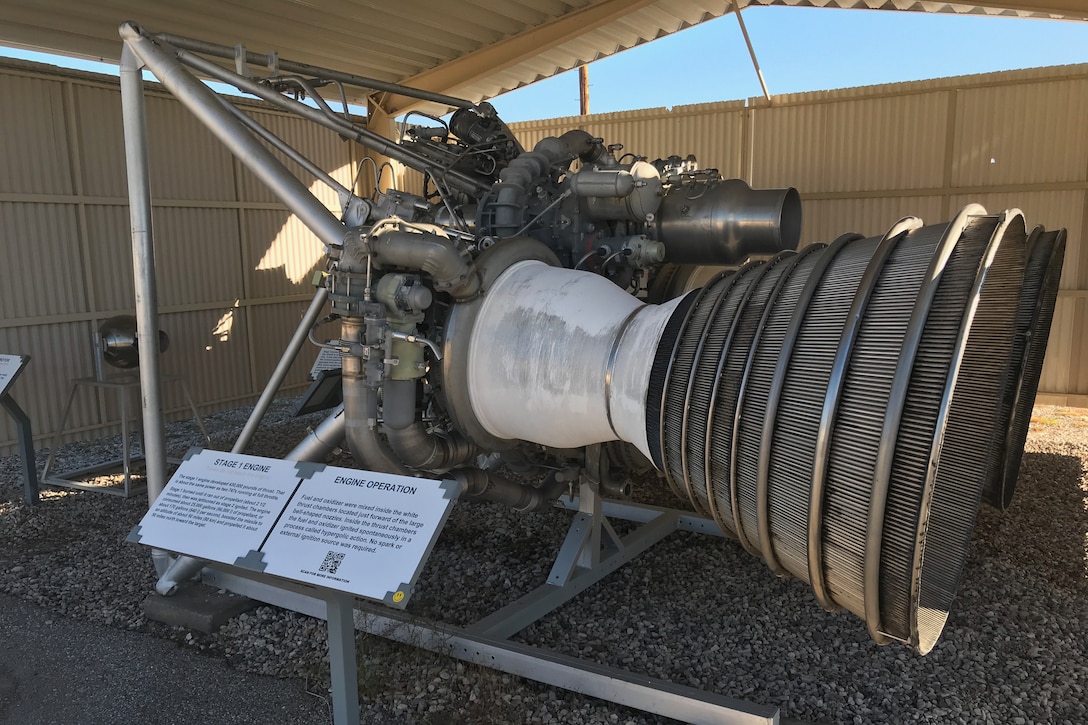 A Titan II missile stage 1 engine on display.