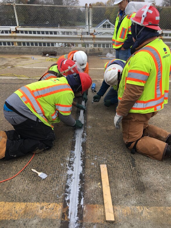 Work includes replacement of 45 floor beam covers, more than 7,000 bolts and rivets, and replacement of all deck joint strip seals. Work is expected to be completed around the end of January. St. Georges Bridge was constructed in 1941 and is owned and maintained by the U.S. Army Corps of Engineers.