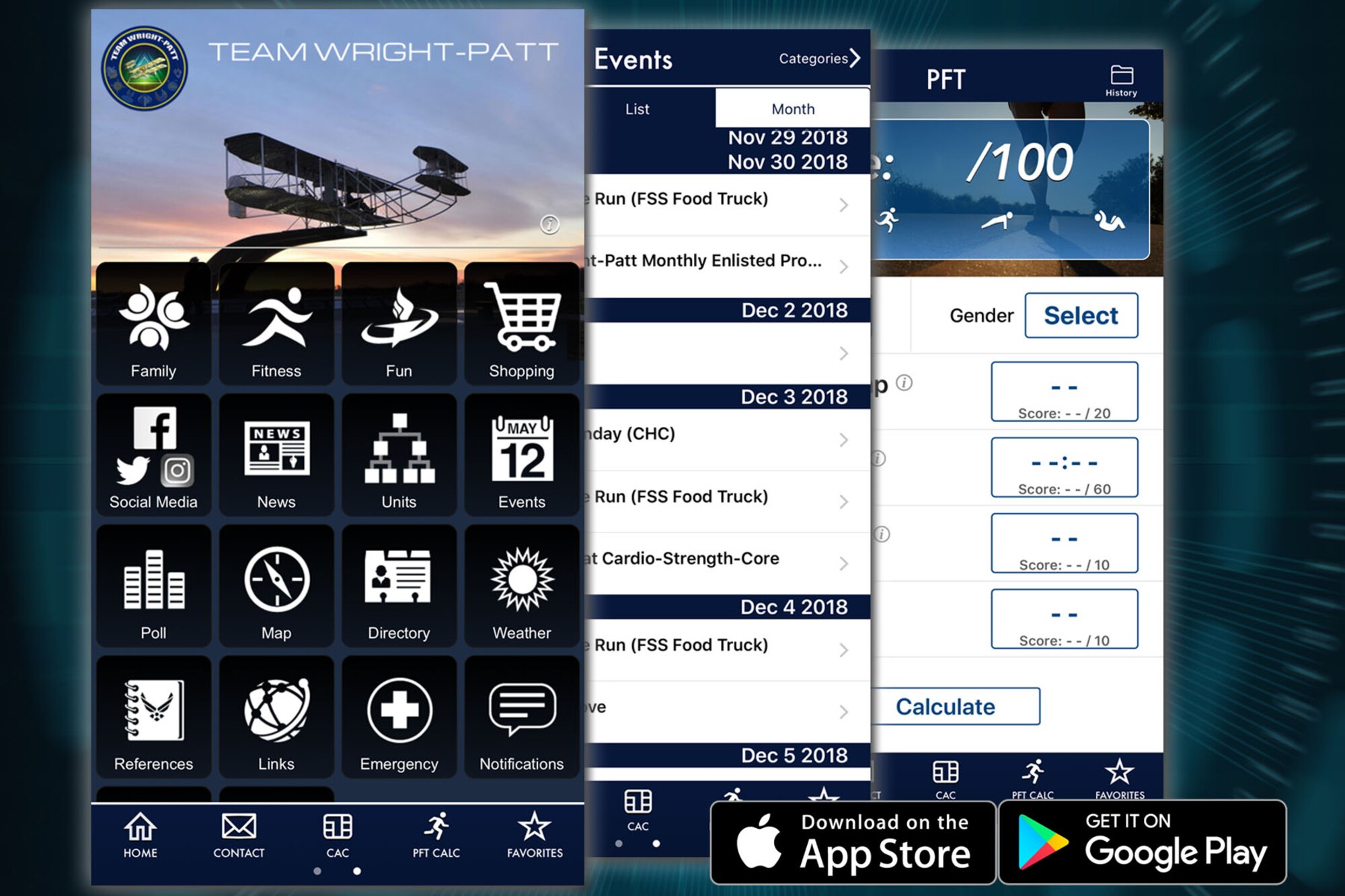 A new app designed to take all of the Team Wright-Patt base resources you count on and put them in one, easy to use place has launched in both the Apple App Store and Google Play and are available for immediate download.