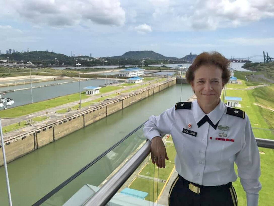 Did you know an Army Engineer oversaw the construction of the Panama Canal between 1907-1915? Brig. Gen. Diana Holland poses during a recent visit to the Panama Canal. "Amazing visit to the Panama Canal this week!" she said. "Incredible accomplishment in engineering and perseverance!"