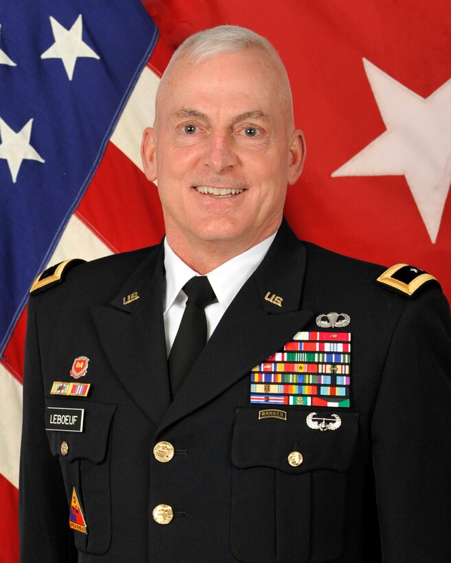 Brigadier General (P) Eugene (Gene) J. LeBoeuf poses for command photo.