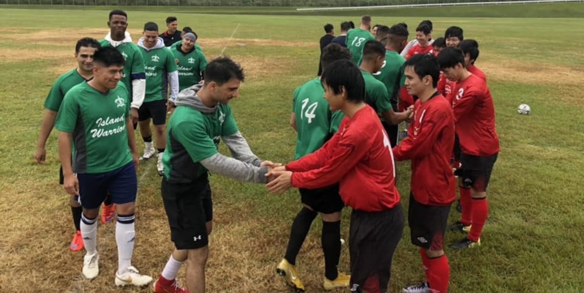 The Island Warrior soccer team plays professional Okinawan soccer team from Northern Okinawa