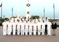 International officers from the Naval Staff College visit U.S. Strategic Command (USSTRATCOM) on Offutt Air Force Base, Neb., Sept. 27, 2018. The students represent 29 countries and are participating in a one-year master's level leadership course aimed at building partnerships and strengthening relationships. USSTRATCOM has global responsibilities assigned through the Unified Command Plan that include strategic deterrence, nuclear operations, space operations, joint electromagnetic spectrum operations, global strike, missile defense, and analysis and targeting.