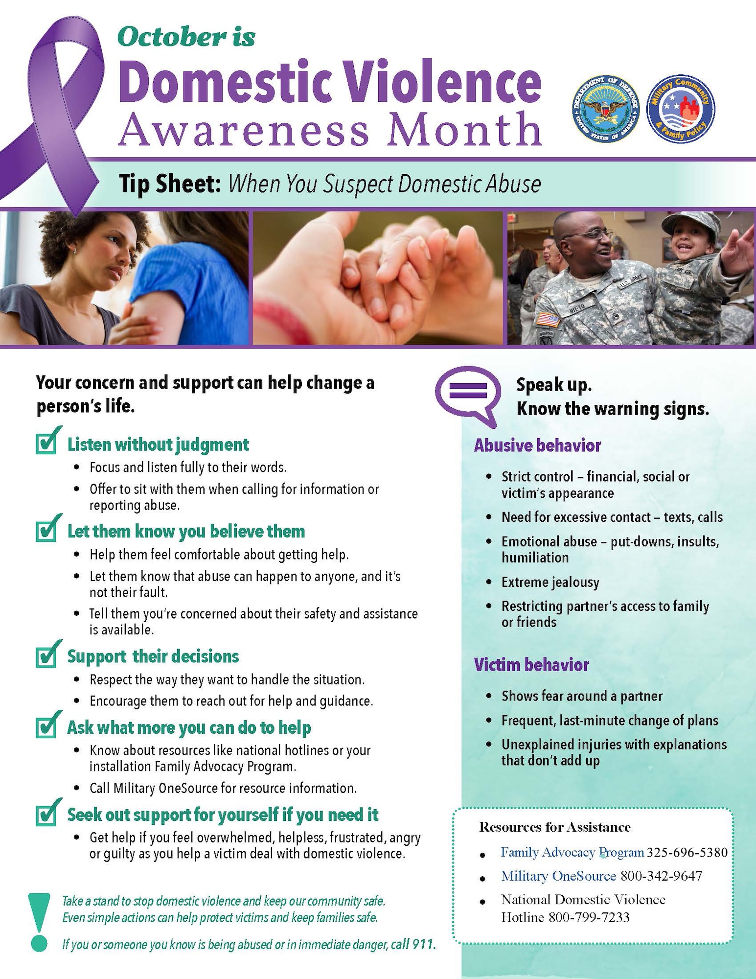October: domestic violence awareness month