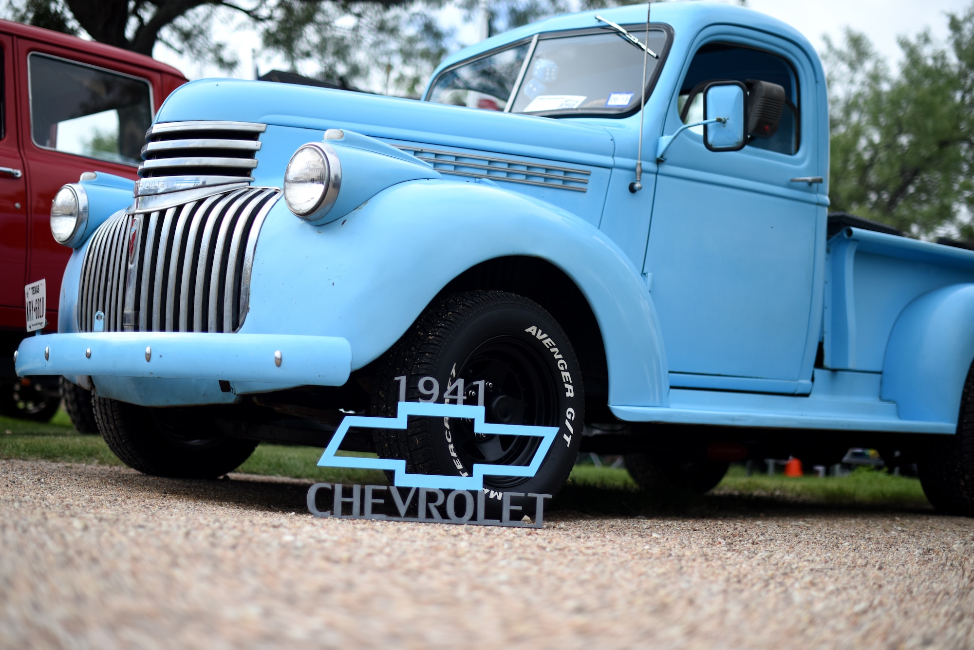 A 1941 Chevrolet waits to be judged during the 19th Annual Goodfellow Air Force Base Car and Motorcycle Show during the Ruckus at the Rec Camp on Goodfellow Air Force Base Recreation Camp, San Angelo, Texas, Sept. 29, 2018. Kicking off with a car show, the event also included chili and barbeque cook-offs and ended with a concert. (U.S. Air Force photo by Airman 1st Class Seraiah Hines/Released)