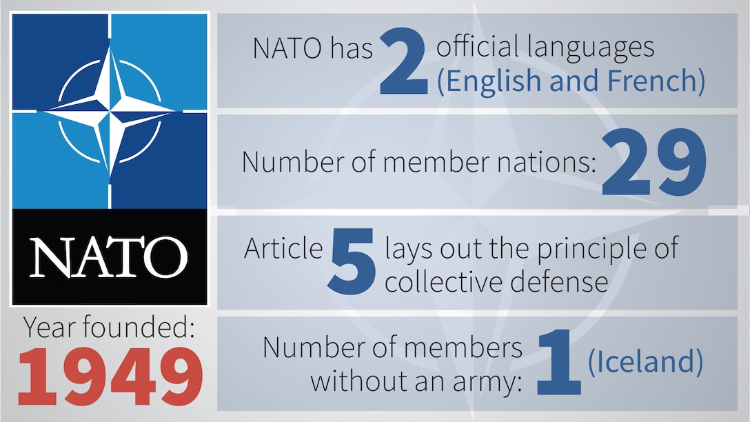 Graphic lists basic NATO Facts