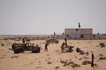 U.S. Marines with Fleet Antiterrorism Security Team - Central Command conduct a simulated embassy reinforcement while participating in a combat rehearsal on urban terrain with Egyptian Special Operations Forces during Exercise Bright Star, Sept. 18, 2018. The FASTCENT Marines sharpened practical application skills during Bright Star prior to conducting interoperability trials with the Regional Safety staff at the U.S. Embassy in Cairo. (Courtesy Photo/Released)