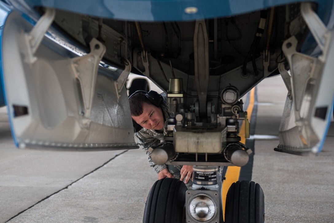 Ready for flight, after foggy morning inspection.