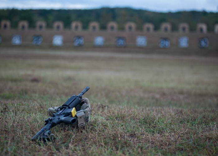 M-16 assault rifle portion of the competition