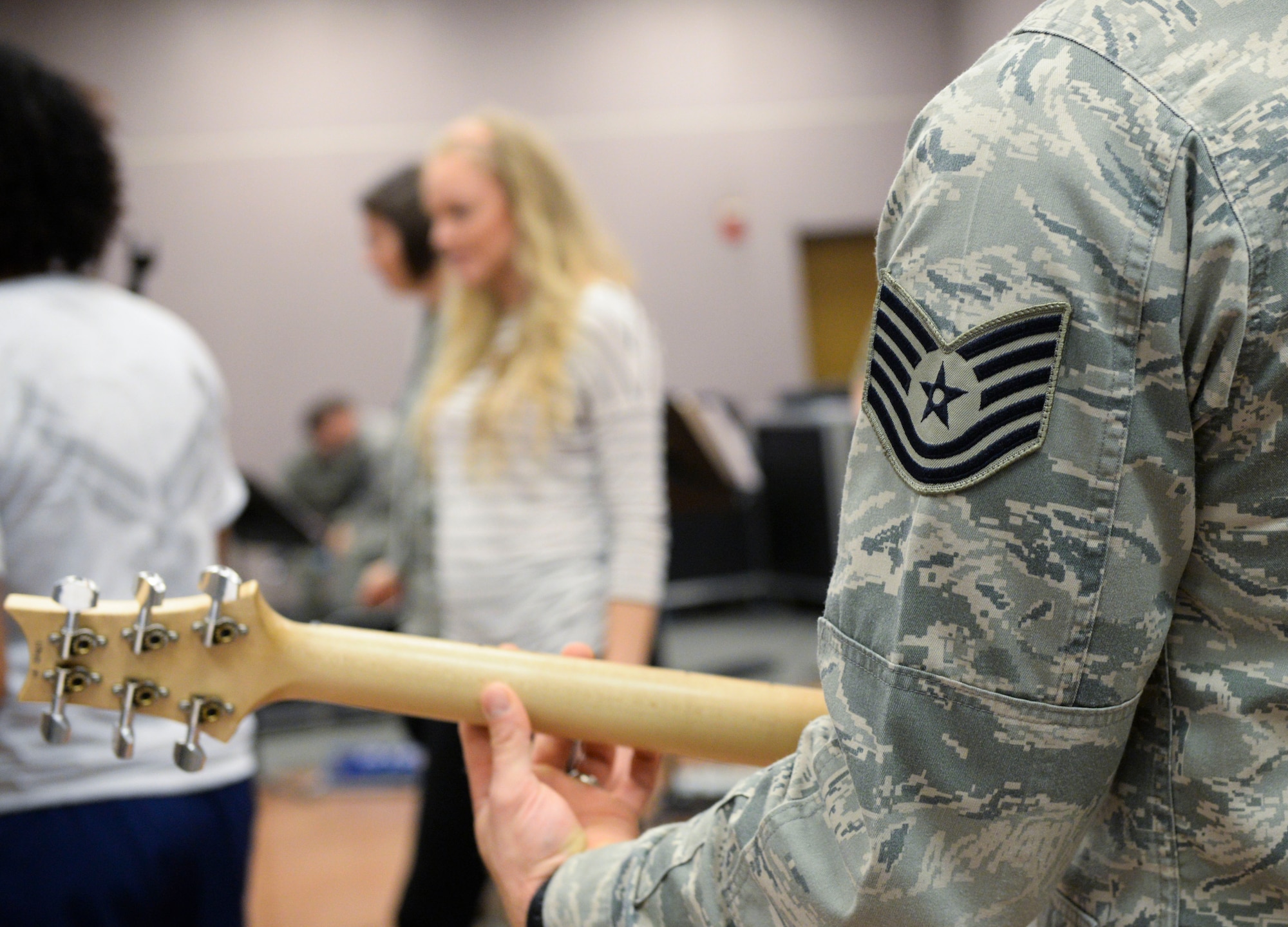 Alexis Gomez practing with Air Force Band of Flight