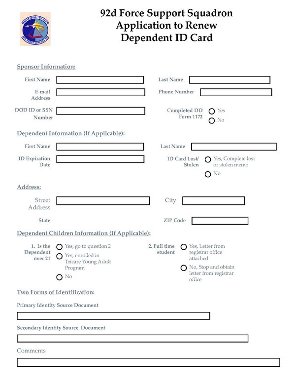 Dependents And Retirees Can Now Renew Id Online Fairchild Air Force Base Article Display