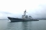 SUVA, Fiji (Oct. 3, 2018) The guided-missile destroyer USS Shoup (DDG 86) approaches port in Suva for a visit as part of an Oceania Maritime Security Initiative (OMSI) deployment. While in Suva, the crew will host distinguished visitors, conduct professional exchanges with Fijian sailors, and participate in community events.