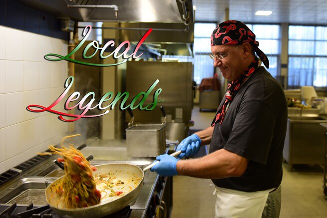 Roberto Murador cooks a meal at the Italian Mensa on Aviano Air Base, September 25th, 2018.
