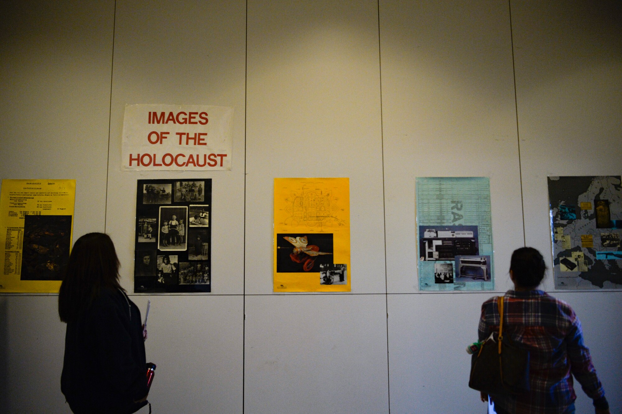 Kaiserslautern Military Community members view the Holocaust remembrance observance room during the 86th Airlift Wing’s Diversity Day on Ramstein Air Base, Sept. 28, 2018. The event encompassed 10 annual observances with educational stands, cuisines and cultural performances. (U.S. Air Force photo by Staff Sgt. Nesha Humes Stanton)