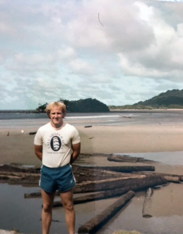 Kevin Foster serving on the isln dof Kosrae.  He served from 1982 to 1985.