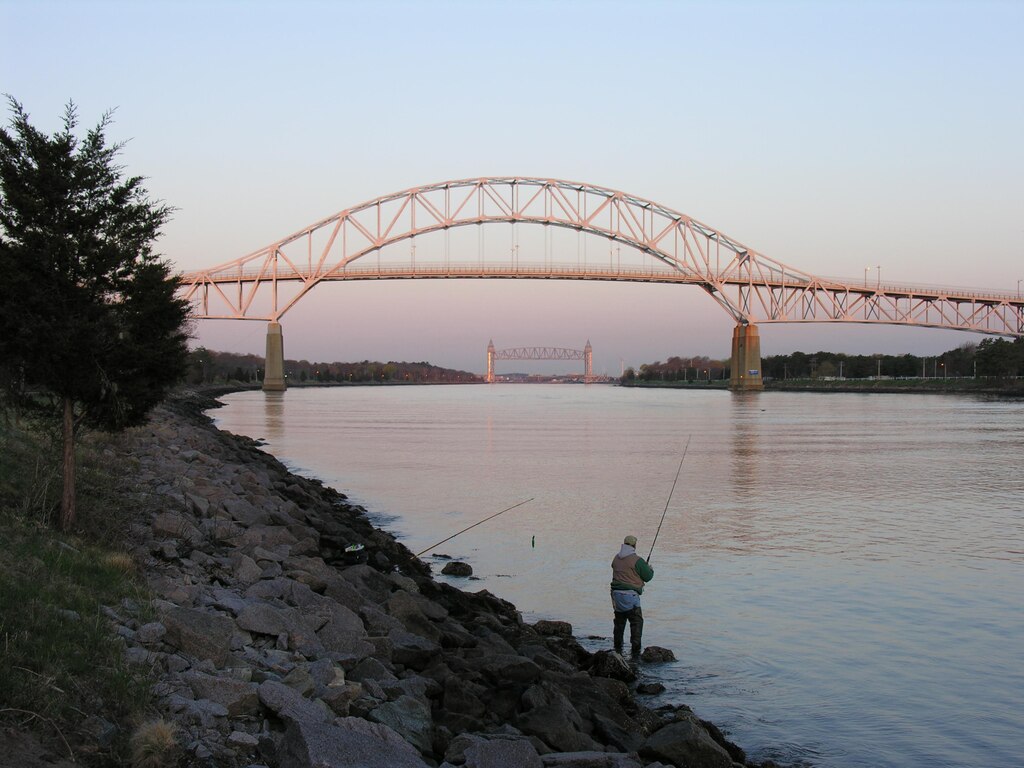 Cape Cod Canal Bridges at Sunset