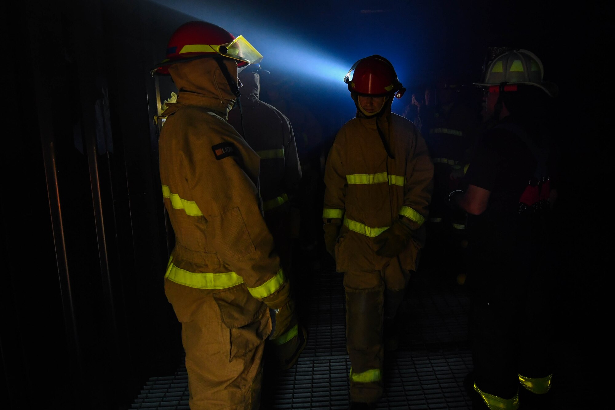 U.S. Army Soldiers gather for a familiarization briefing before a Fire and Ice Challenge at Joint Base Langley-Eustis, Virginia, Sept. 28, 2018. Once the challenge finished, the 7th Transportation Brigade team was named the victors and coined by the Chief of Transportation. (U.S. Air Force photo by Senior Airman Derek Seifert)