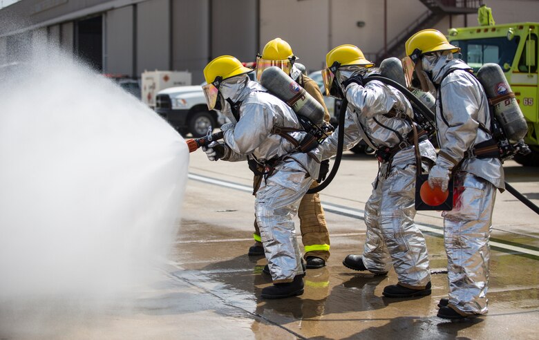 The mission of Aircraft Rescue and Firefighting Marines