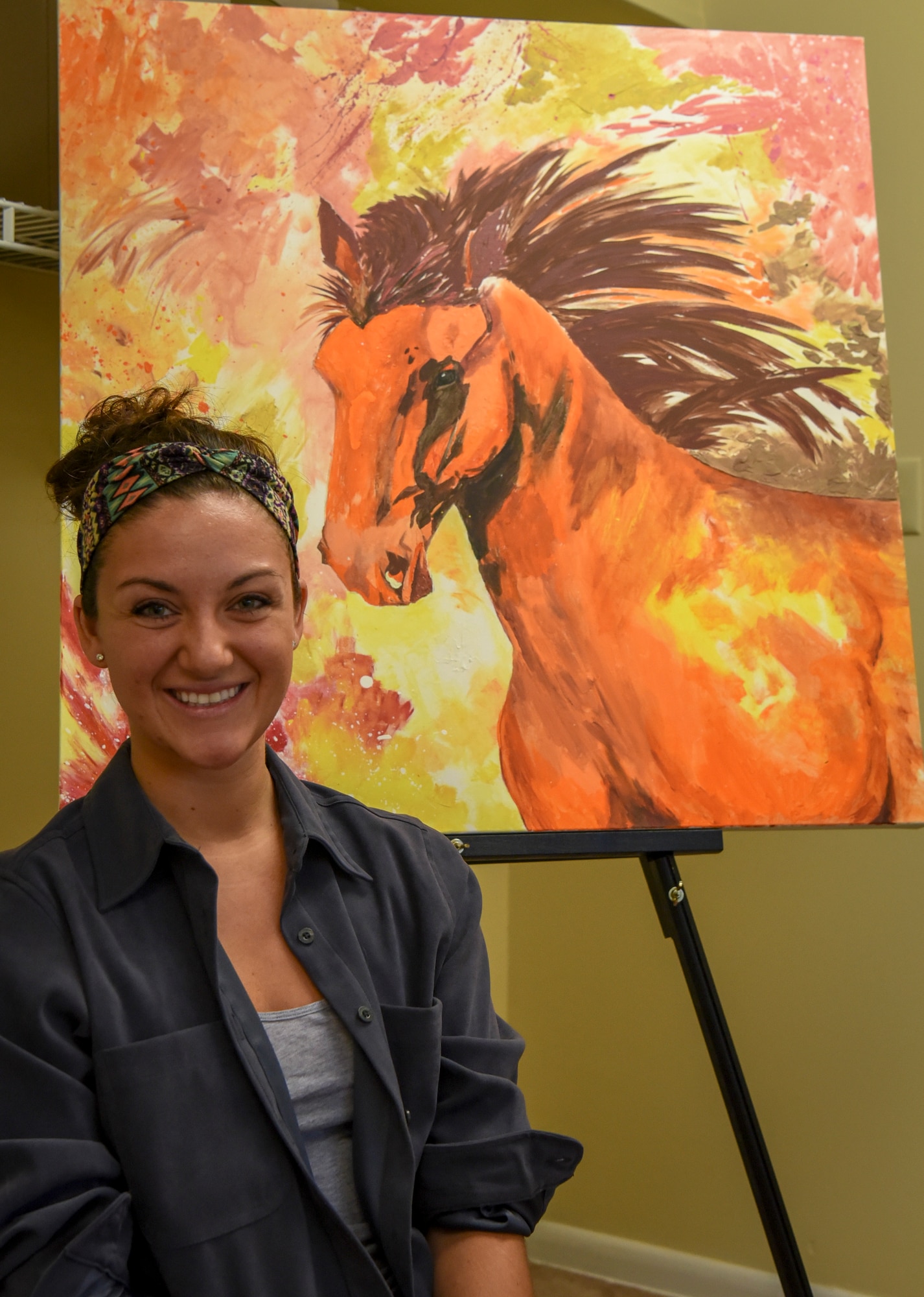 Student pilot showcases paintings in Columbus’s Art Walk