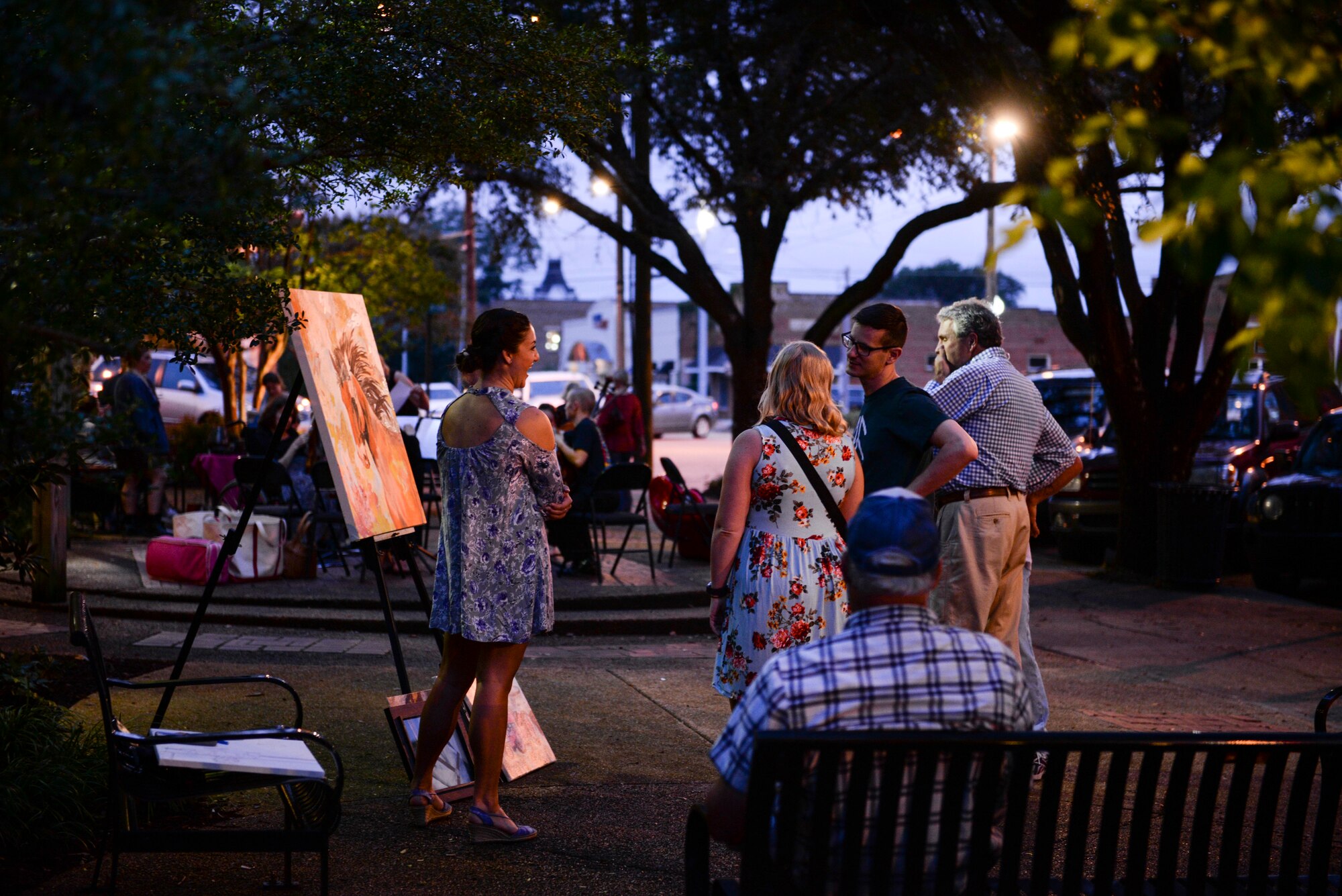 Student pilot showcases paintings in Columbus’s Art Walk