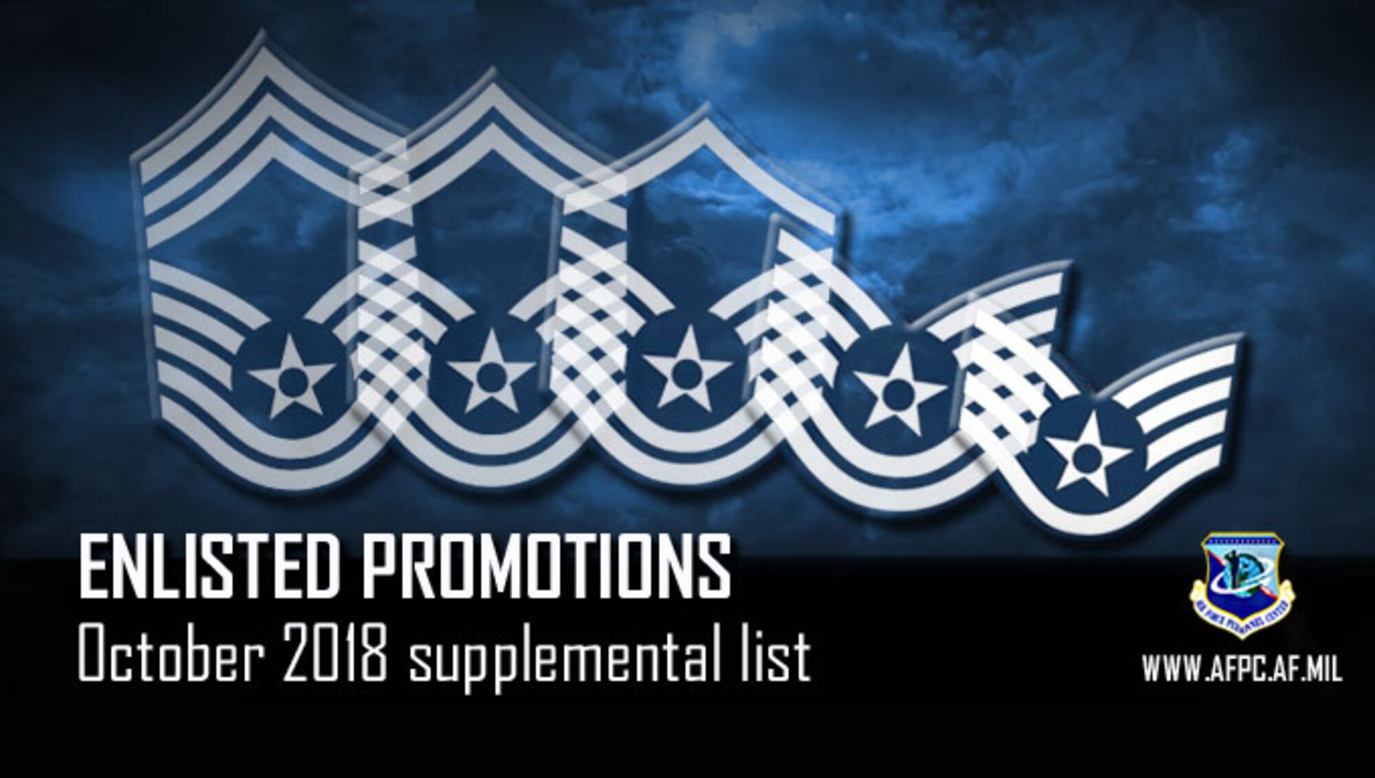 Enlisted promotions; October 2018 supplemental list